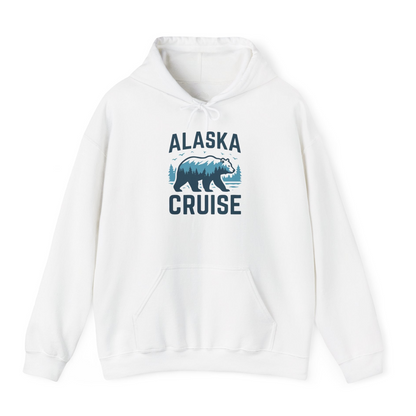 Alaska Cruise Shirt Bear Silhouette Forest Wildlife Nature Tee — Hoodie Hoodie – White – Alaska Cruise Shirts