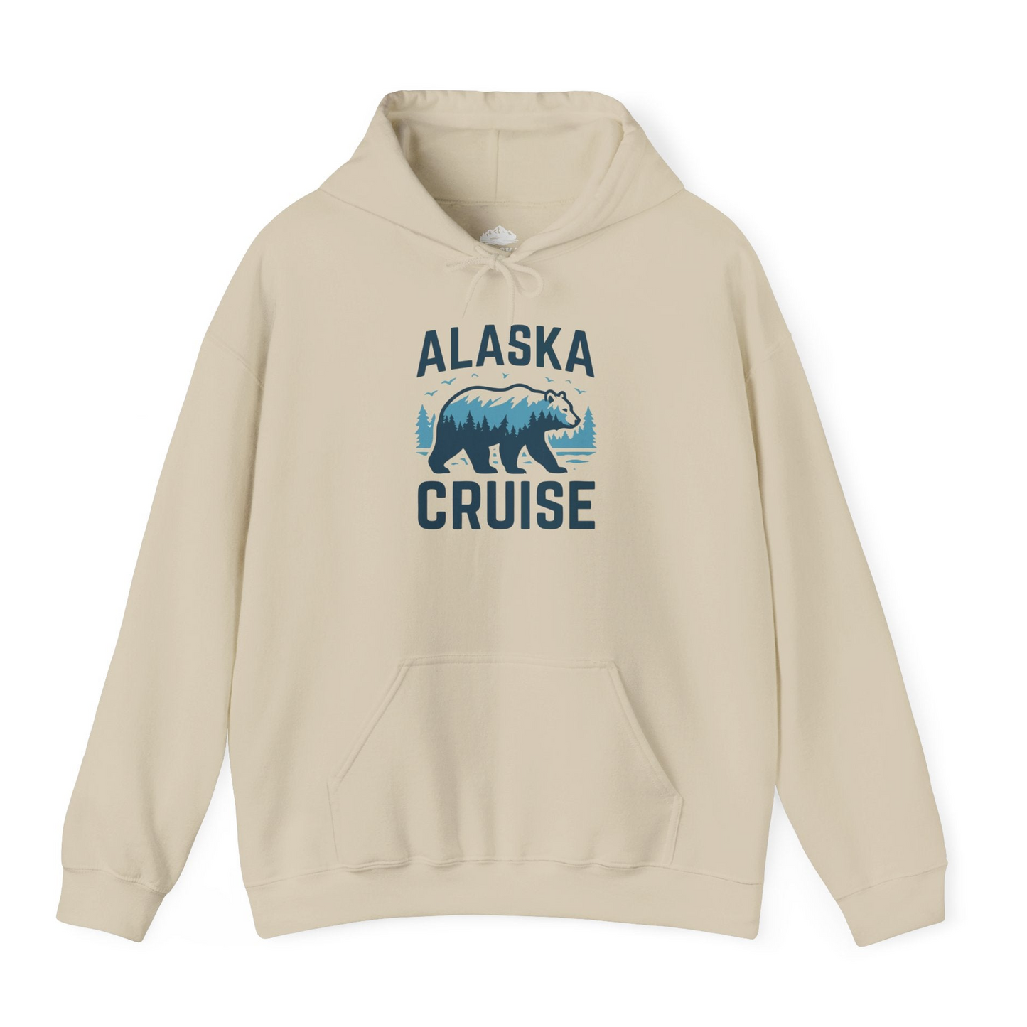 Alaska Cruise Shirt Bear Silhouette Forest Wildlife Nature Tee — Hoodie Hoodie – Sand – Alaska Cruise Shirts