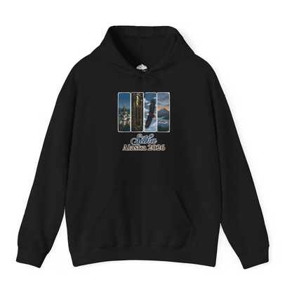 Sitka Alaska 2026 Cruise and Wildlife Souvenir Graphic Shirt — Hoodie Hoodie – Black – Alaska Cruise Shirts