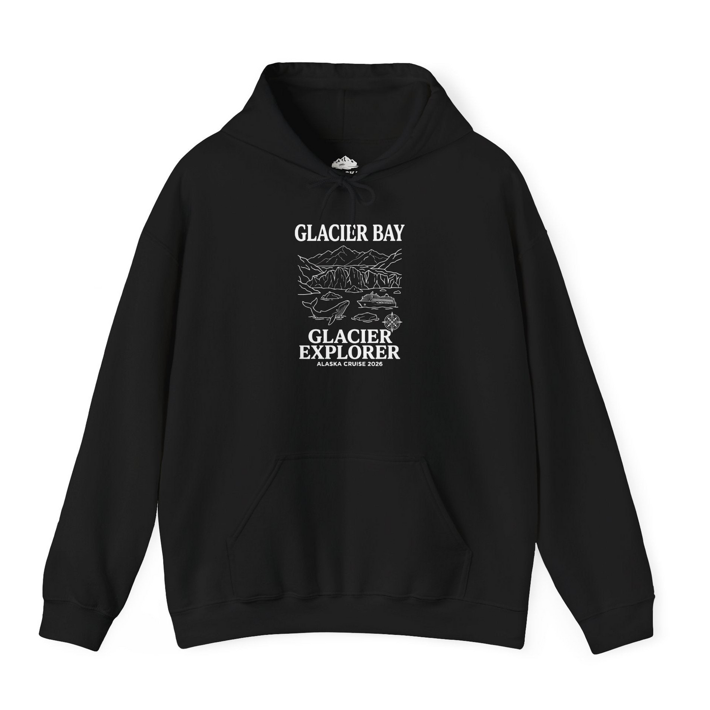 Glacier Bay Alaska Cruise 2026 Glacier Explorer Souvenir Shirt — Hoodie Hoodie – Black – Alaska Cruise Shirts