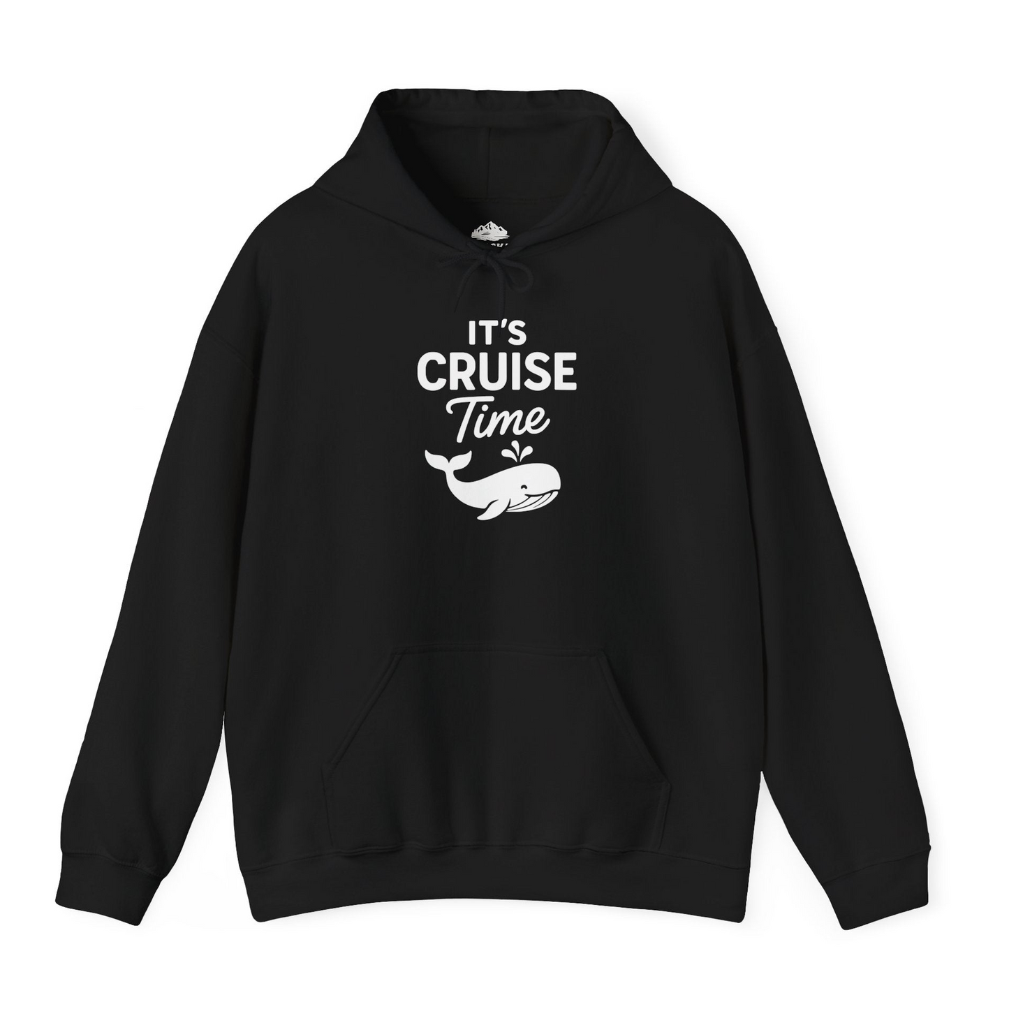 It's Cruise Time Whale Graphic Vacation Cruise Shirt — Hoodie Hoodie – Black – Alaska Cruise Shirts