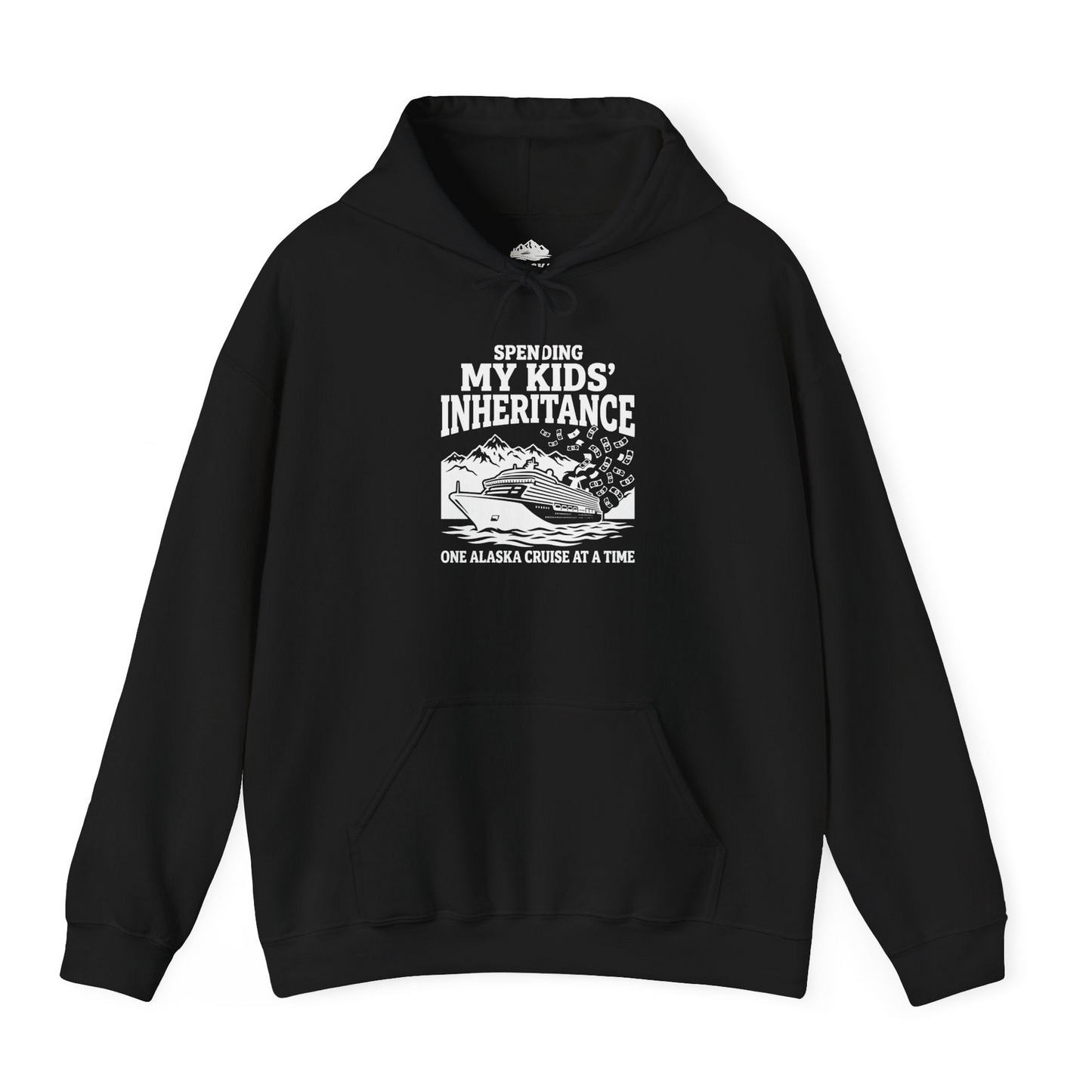 Spending My Kids Inheritance Funny Alaska Cruise Shirt — Hoodie Hoodie – Black – Alaska Cruise Shirts