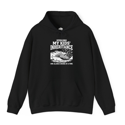 Spending My Kids Inheritance Funny Alaska Cruise Shirt — Hoodie Hoodie – Black – Alaska Cruise Shirts
