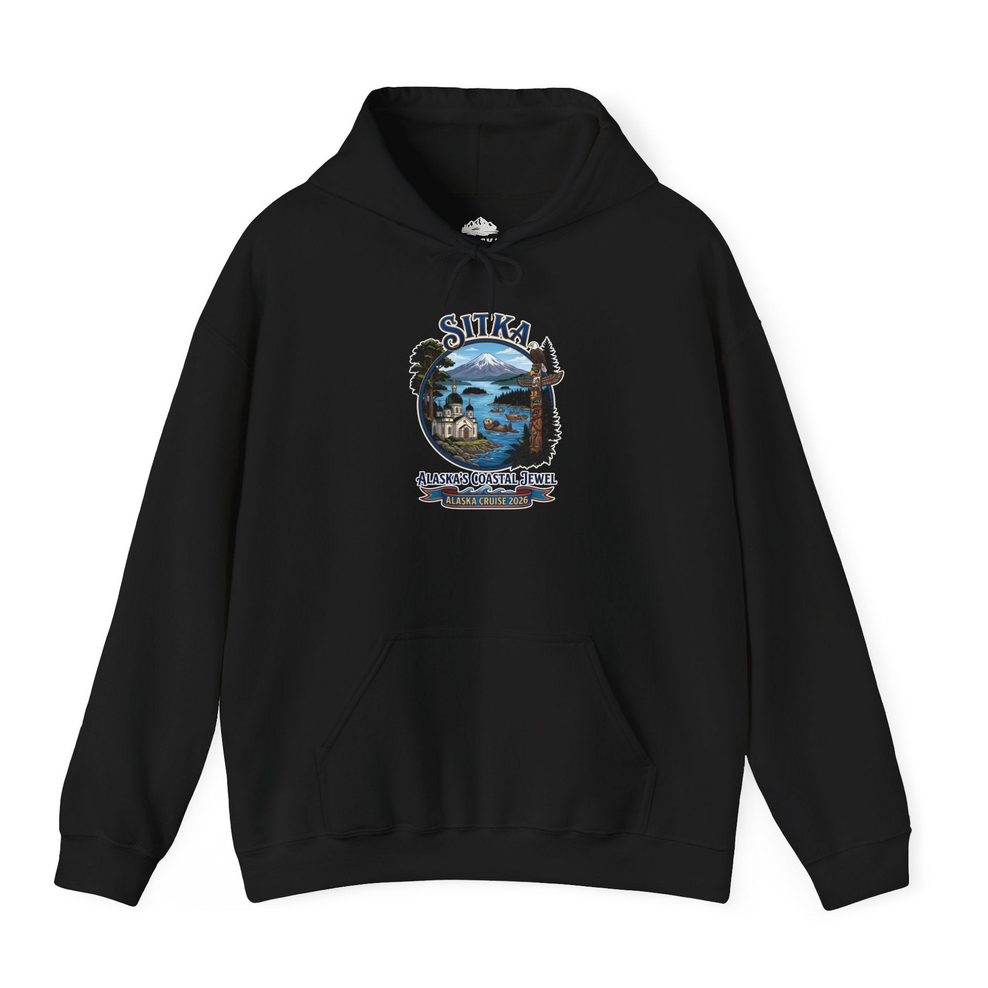 Sitka Alaska Cruise 2026 Alaska's Coastal Jewel Travel Souvenir Shirt — Hoodie Hoodie – Black – Alaska Cruise Shirts