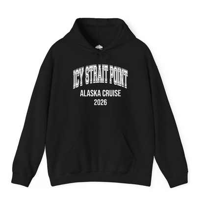 Icy Strait Point Alaska Cruise 2026 Classic Souvenir Shirt — Hoodie Hoodie – Black – Alaska Cruise Shirts