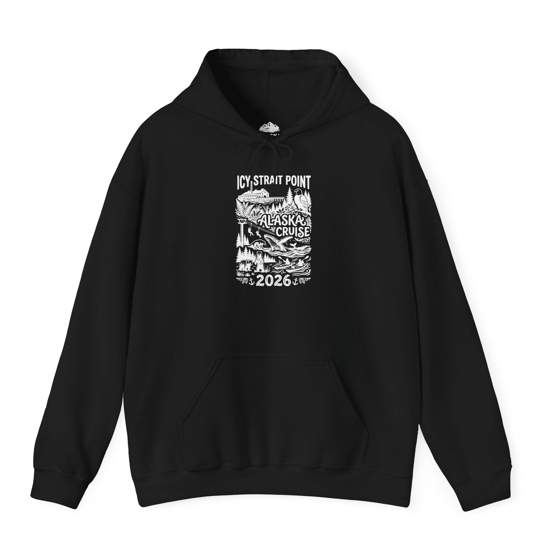 Icy Strait Point Alaska Cruise 2026 Wildlife Adventure Shirt — Hoodie Hoodie – Black – Alaska Cruise Shirts