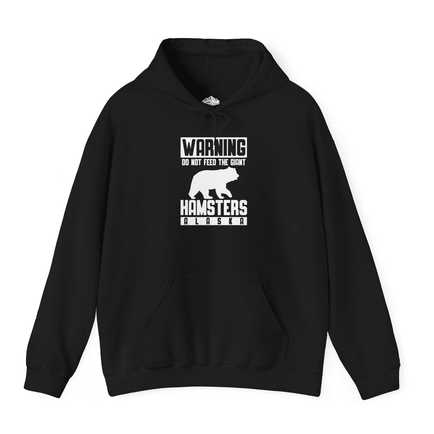Funny Alaska Bear Giant Hamster Warning Sign Shirt for Travelers Hoodie – Black – Alaska Cruise Shirts