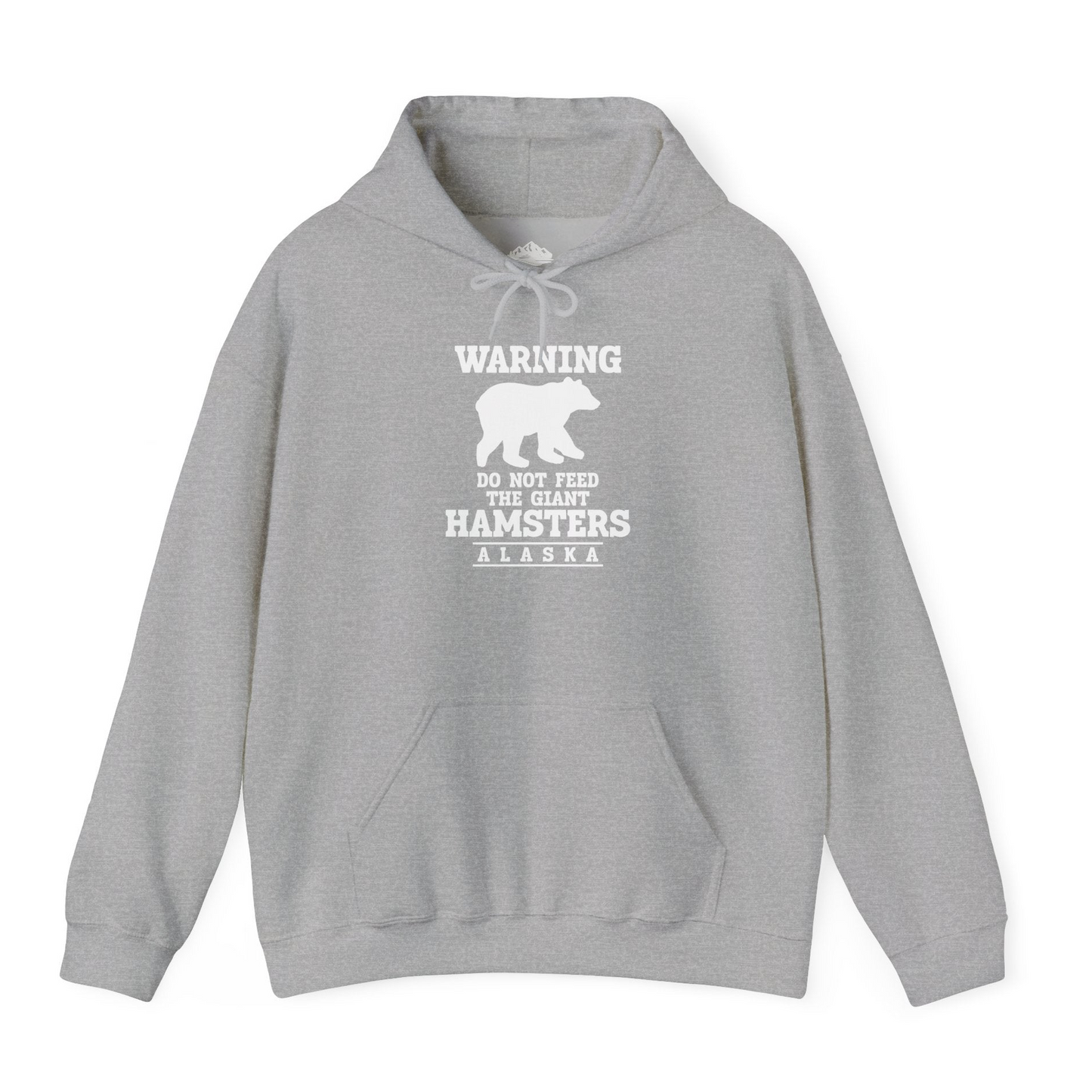Funny Alaska Bear Warning Shirt - Do Not Feed the Giant Hamsters Tee Hoodie – Sport Grey – Alaska Cruise Shirts