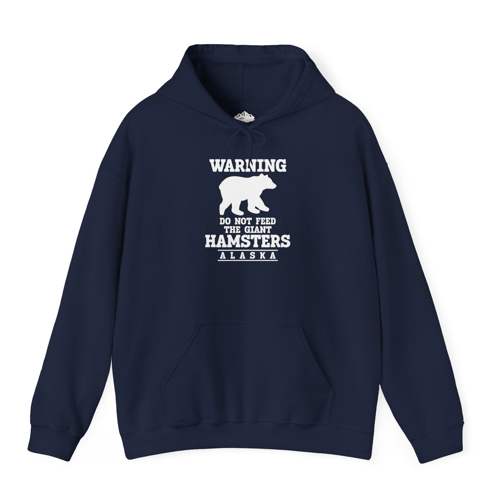 Funny Alaska Bear Warning Shirt - Do Not Feed the Giant Hamsters Tee Hoodie – Navy – Alaska Cruise Shirts