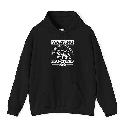 Funny Alaska Bear Warning Parody Do Not Feed the Giant Hamsters Shirt Hoodie – Black – Alaska Cruise Shirts