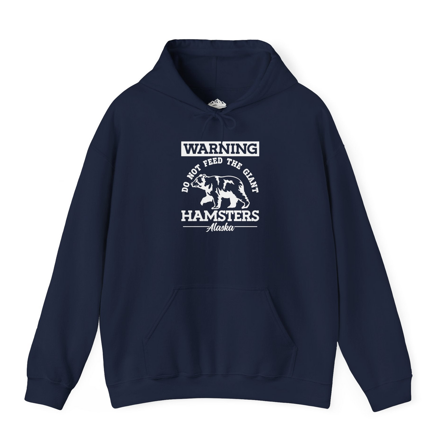 Funny Alaska Bear Warning Parody Do Not Feed the Giant Hamsters Shirt Hoodie – Navy – Alaska Cruise Shirts