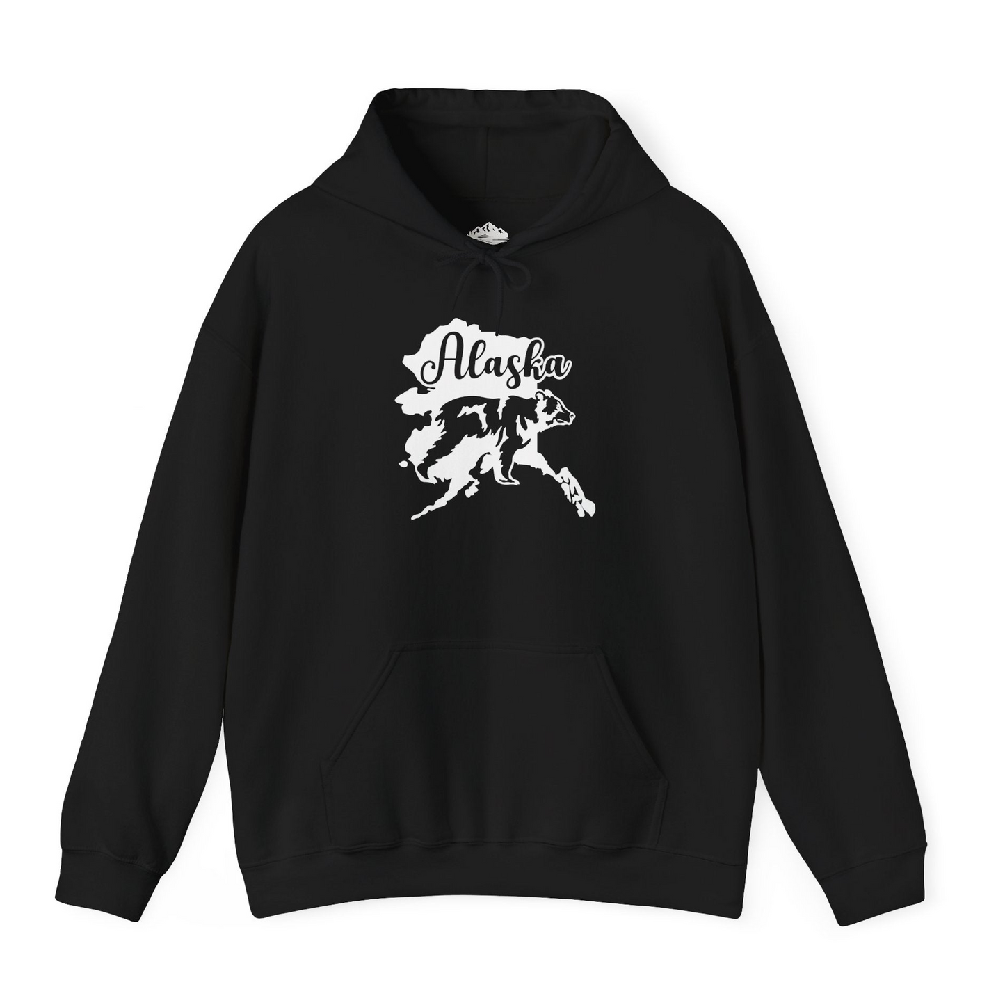 Alaska Bear Silhouette Shirt - Bold Wilderness Wildlife Graphic Tee Hoodie – Black – Alaska Cruise Shirts