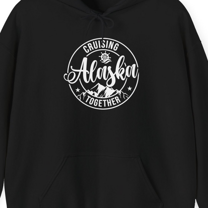 Cruising Alaska Together Shirt Hoodie – Black – Alaska Cruise Shirts Close Up