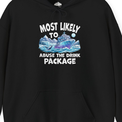 Funny Alaska Cruise Shirt Hoodie – Black – Alaska Cruise Shirts Close Up