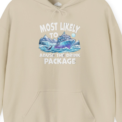 Funny Alaska Cruise Shirt Hoodie – Sand – Alaska Cruise Shirts Close Up