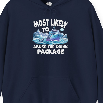 Funny Alaska Cruise Shirt Hoodie – Navy – Alaska Cruise Shirts Close Up