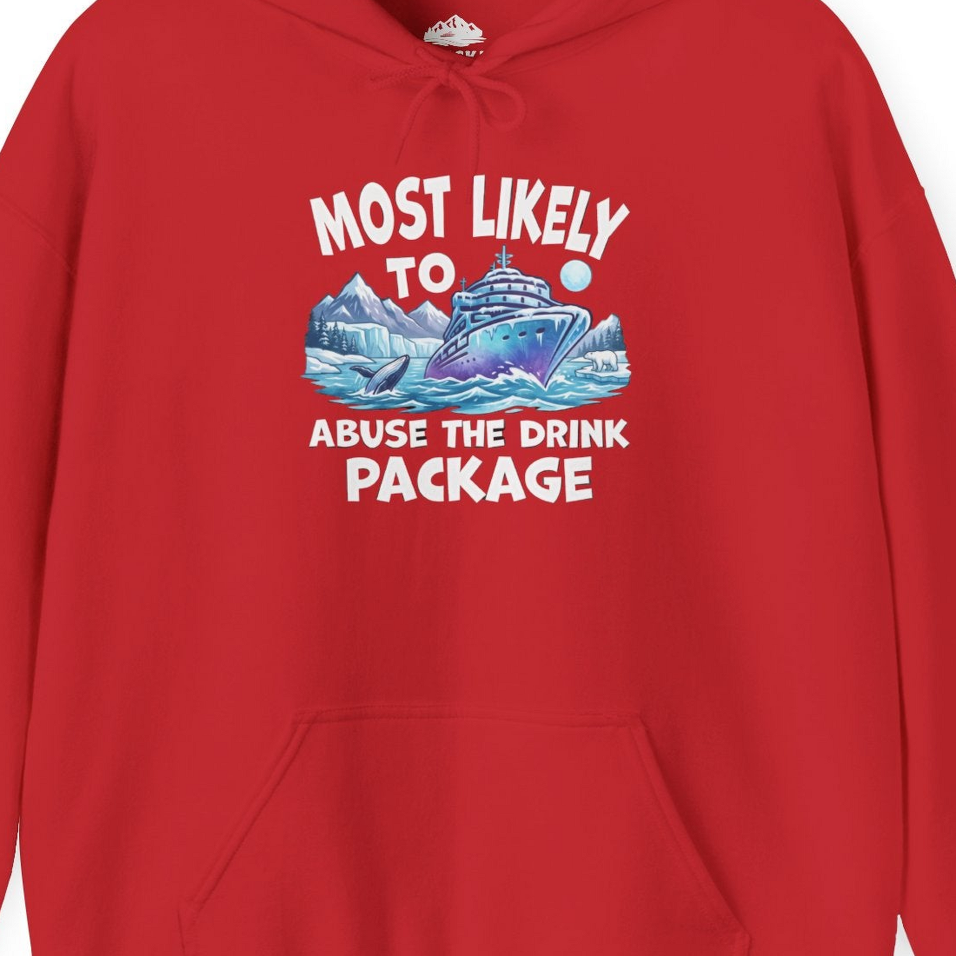 Funny Alaska Cruise Shirt Hoodie – Red – Alaska Cruise Shirts Close Up