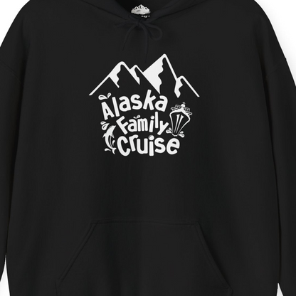 Alaska Family Cruise Adventure Shirt Hoodie – Black – Alaska Cruise Shirts Close Up