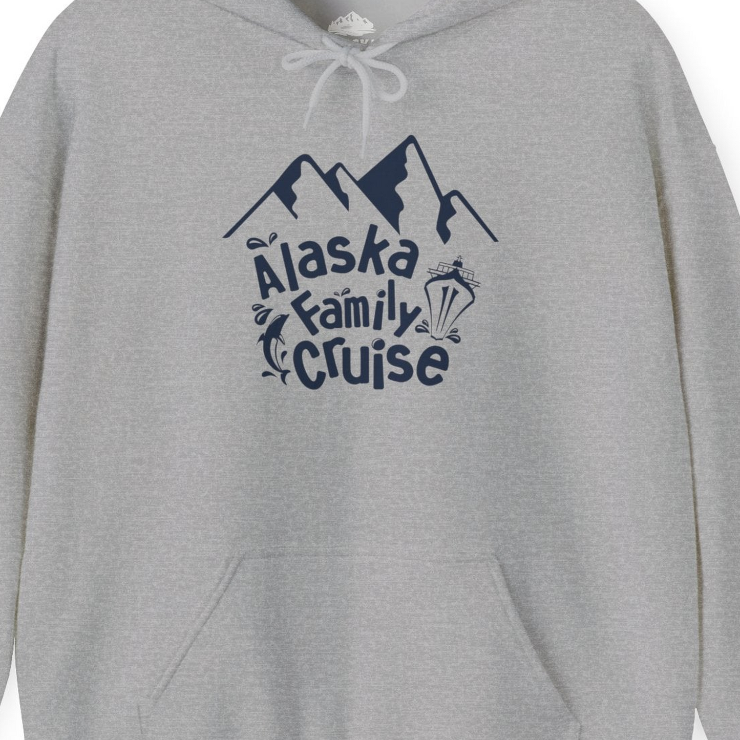 Alaska Family Cruise Adventure Shirt Hoodie – Sport Grey – Alaska Cruise Shirts Close Up