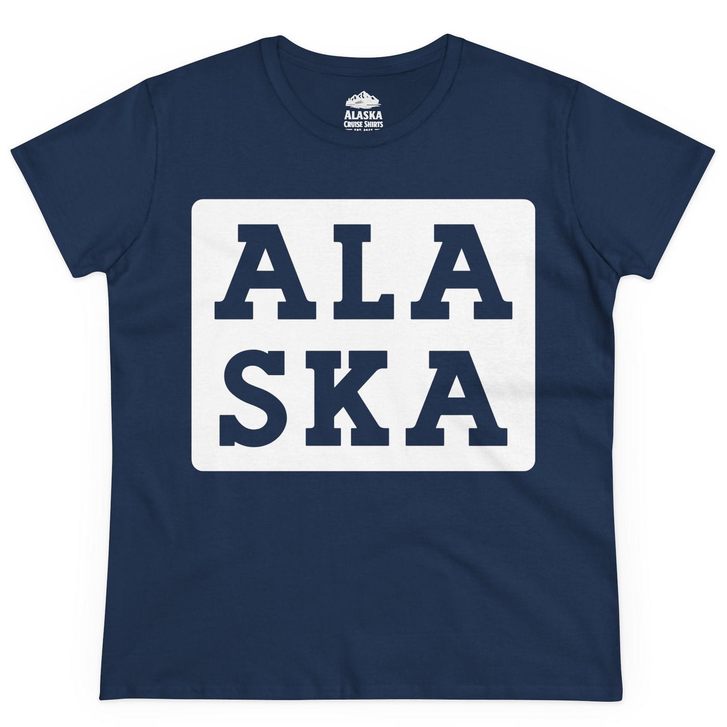 Bold Alaska Block Text Shirt Ladies T-Shirt – Alaska Cruise Shirts