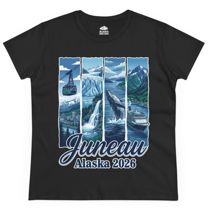 Juneau Alaska 2026 Cruise and Nature Souvenir Shirt — Ladies Tee Ladies T-Shirt – Alaska Cruise Shirts