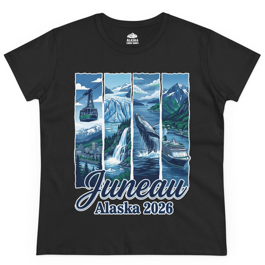 Juneau Alaska 2026 Cruise and Nature Souvenir Shirt — Ladies Tee Ladies T-Shirt – Alaska Cruise Shirts