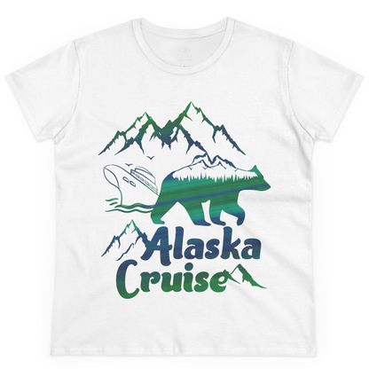 Alaska Cruise Bear Mountains Silhouette Shirt Ladies T-Shirt – Alaska Cruise Shirts