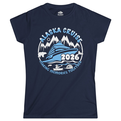 Alaska Cruise 2026 Family Adventure Shirt with Wildlife and Nature — Ladies Tee Ladies T-Shirt – Alaska Cruise Shirts