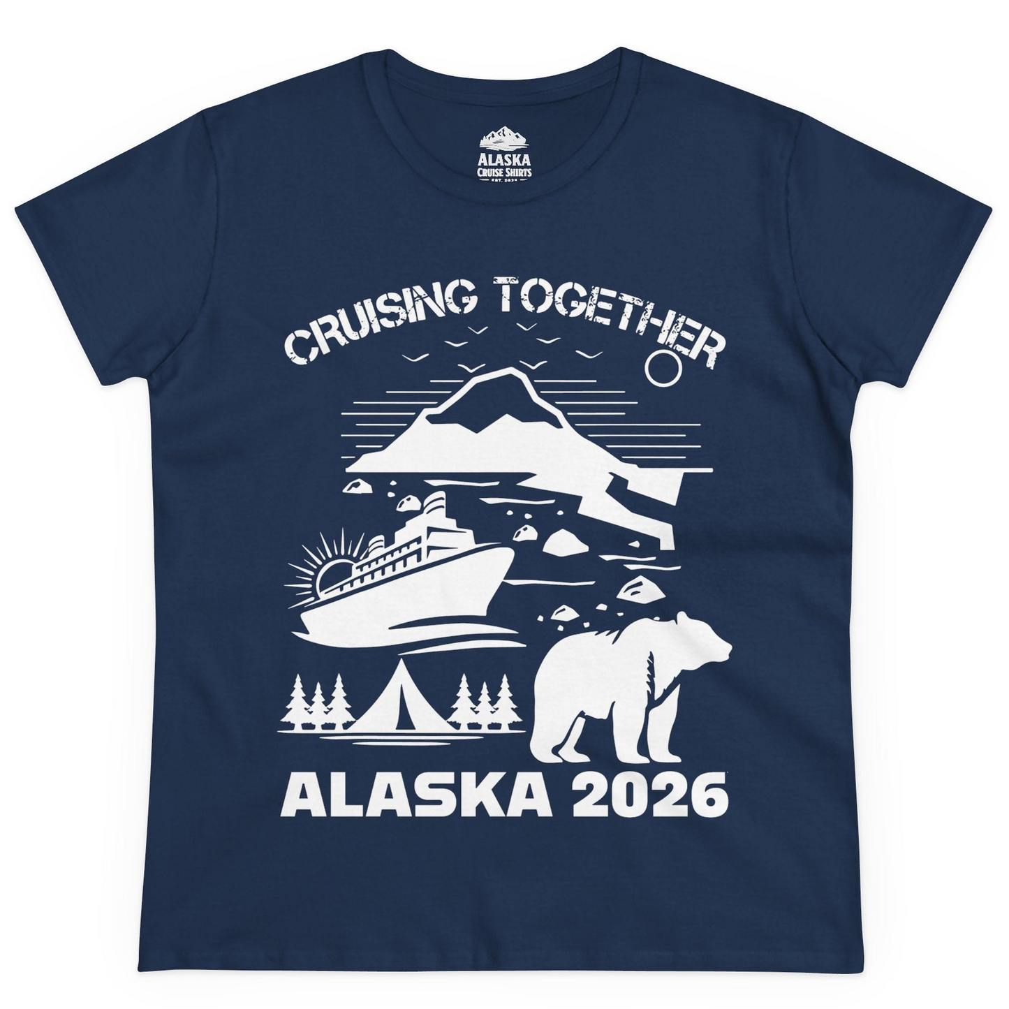 Alaska Cruise 2026 Family Adventure Bear Mountain Nature Shirt — Ladies Tee Ladies T-Shirt – Alaska Cruise Shirts