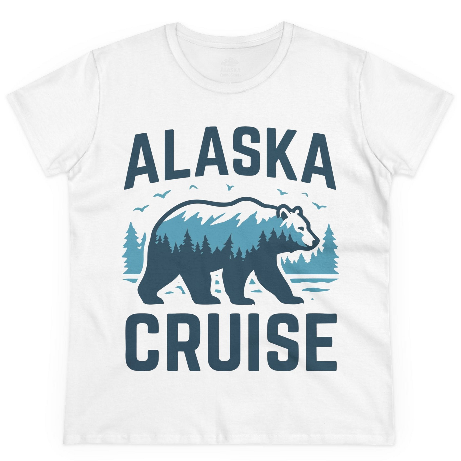 Alaska Cruise Shirt Bear Silhouette Forest Wildlife Nature Tee — Ladies Tee Ladies T-Shirt – Alaska Cruise Shirts