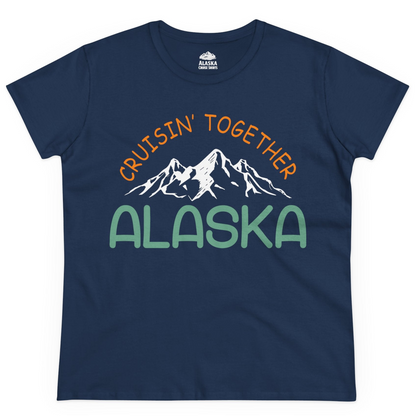 Cruisin Together Alaska Mountain Adventure Cruise Graphic Shirt — Ladies Tee Ladies T-Shirt – Alaska Cruise Shirts