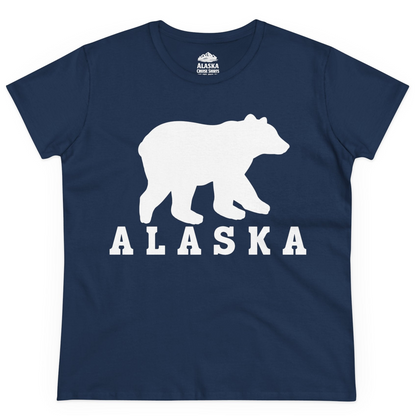 Alaska Bear Silhouette Shirt Ladies T-Shirt – Alaska Cruise Shirts