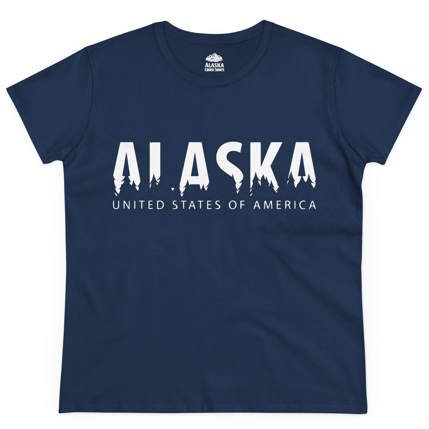 Alaska United States Typography Shirt Ladies T-Shirt – Alaska Cruise Shirts