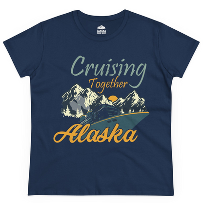 Cruising Together Alaska Mountains Family Alaska Cruise Adventure Shirt — Ladies Tee Ladies T-Shirt – Alaska Cruise Shirts