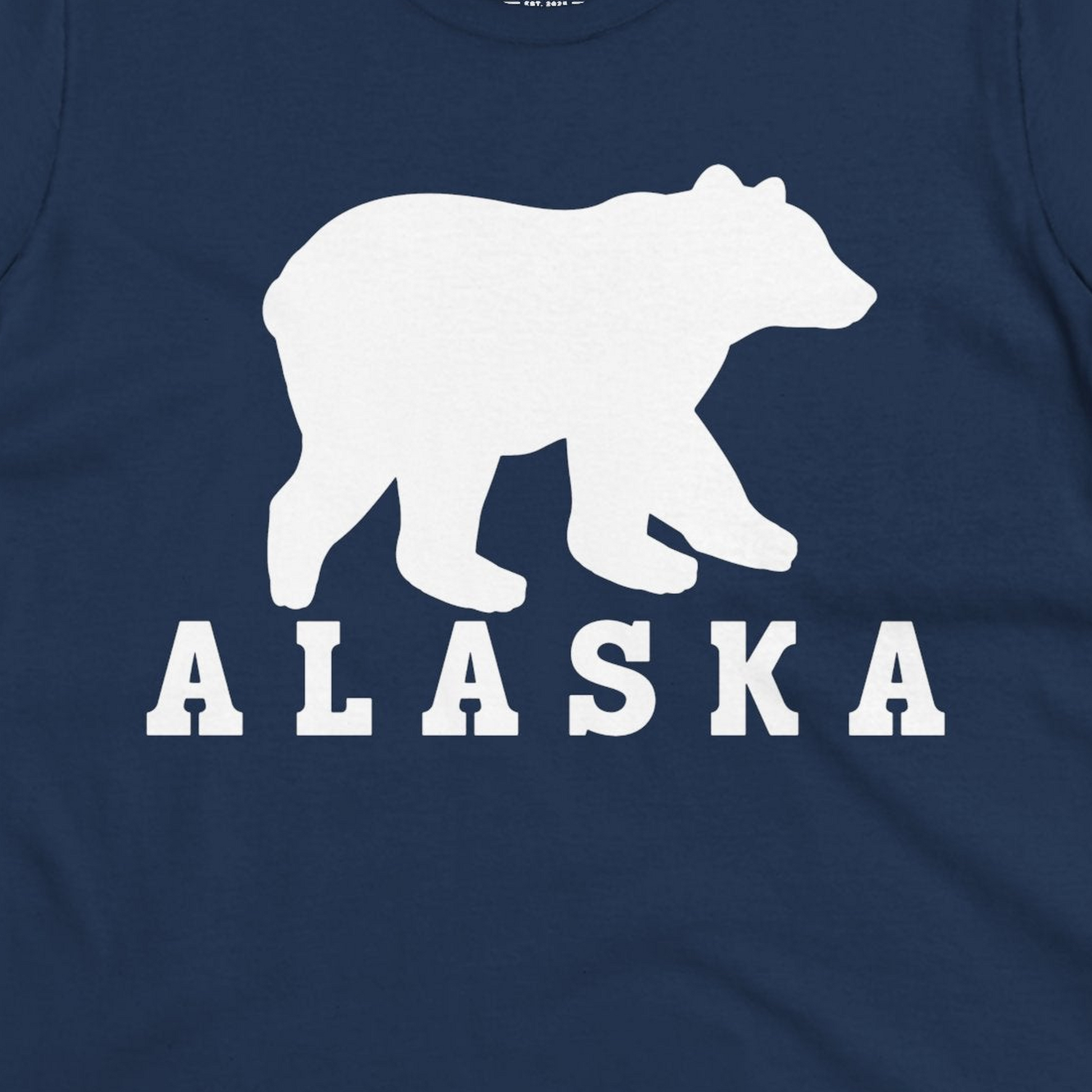 Alaska Bear Silhouette Shirt Ladies T-Shirt – Alaska Cruise Shirts Close Up