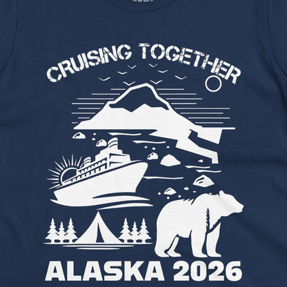 Alaska Cruise 2026 Family Adventure Bear Mountain Nature Shirt — Ladies Tee Ladies T-Shirt – Alaska Cruise Shirts Close Up