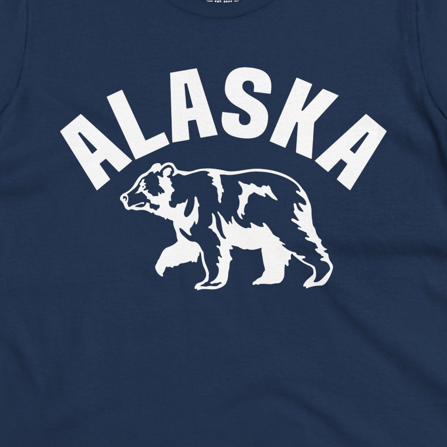 Alaska Bear Silhouette Wildlife Shirt Ladies T-Shirt – Alaska Cruise Shirts Close Up