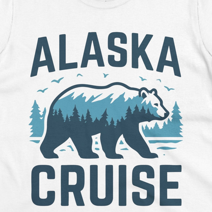 Alaska Cruise Shirt Bear Silhouette Forest Wildlife Nature Tee — Ladies Tee Ladies T-Shirt – Alaska Cruise Shirts Close Up