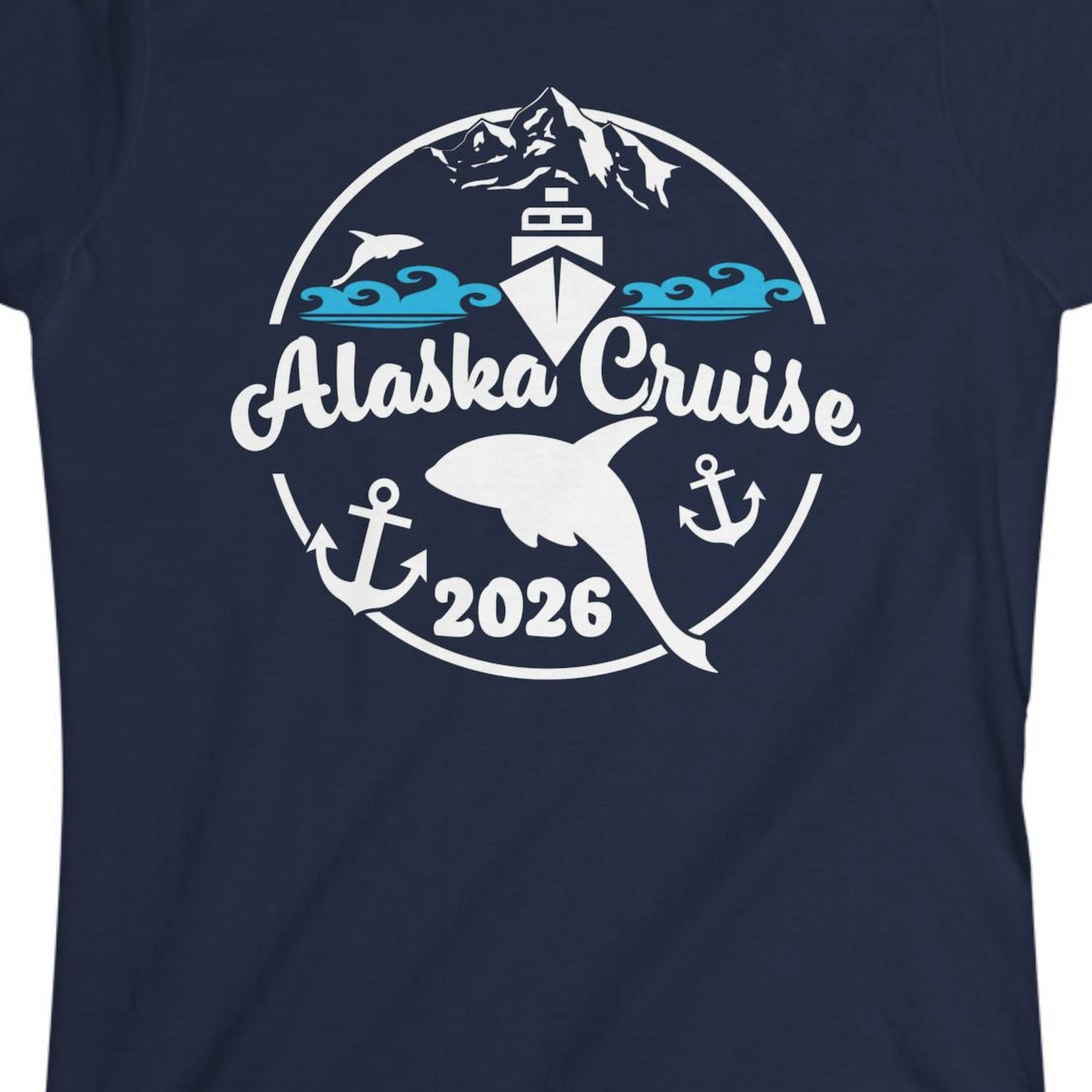 Alaska Cruise 2026 Shirt Ladies T-Shirt – Alaska Cruise Shirts Close Up