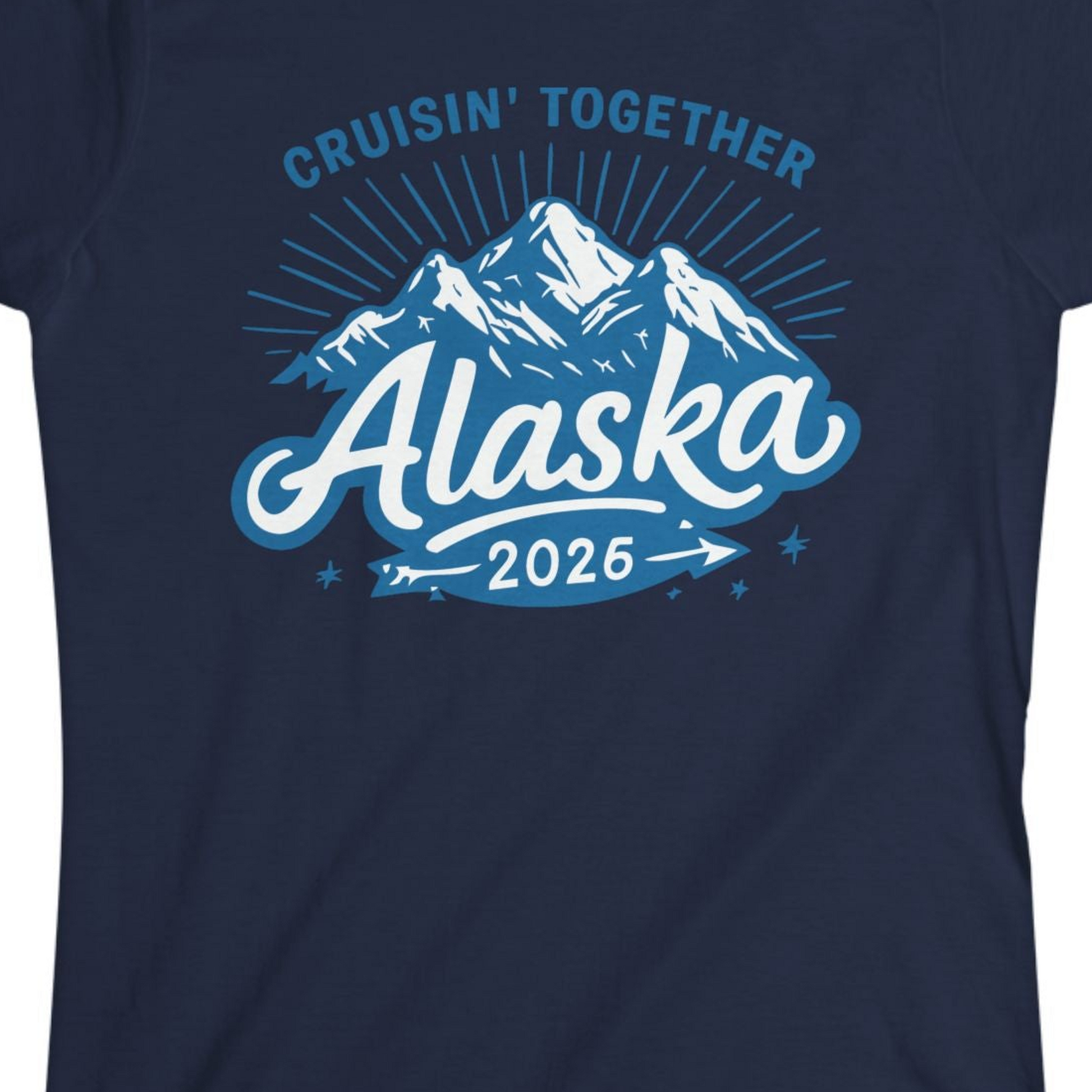 Alaska Cruise Mountains Adventure Shirt Ladies T-Shirt – Alaska Cruise Shirts Close Up