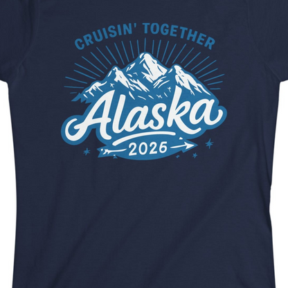 Alaska Cruise Mountains Adventure Shirt Ladies T-Shirt – Alaska Cruise Shirts Close Up