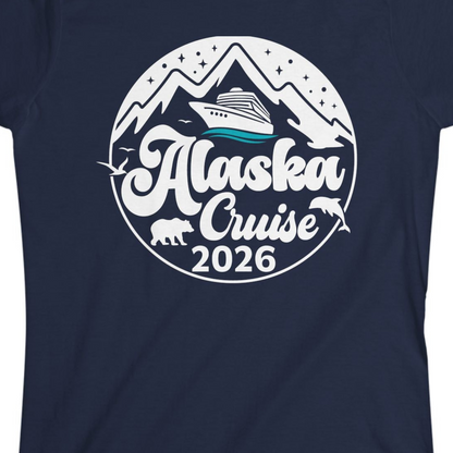 Alaska Cruise 2026 Shirt Ladies T-Shirt – Alaska Cruise Shirts Close Up