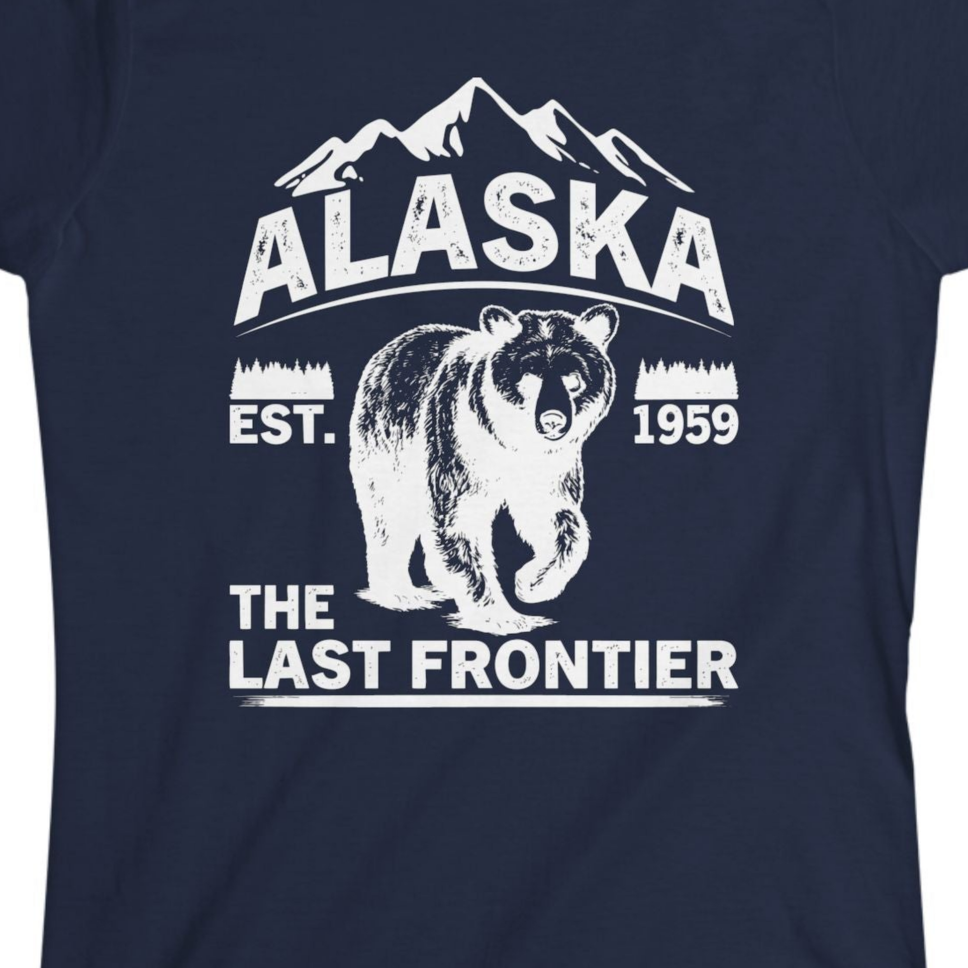 Alaska Bear Shirt Ladies T-Shirt – Alaska Cruise Shirts Close Up