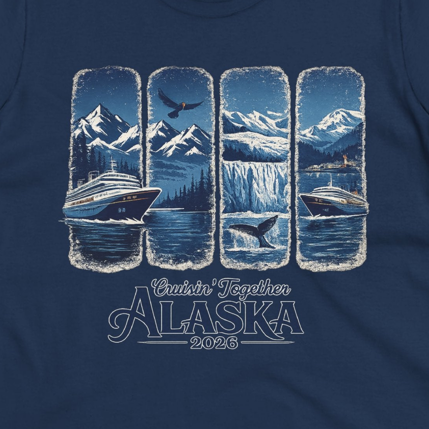 Alaska Cruise Adventure Shirt Ladies T-Shirt – Alaska Cruise Shirts Close Up