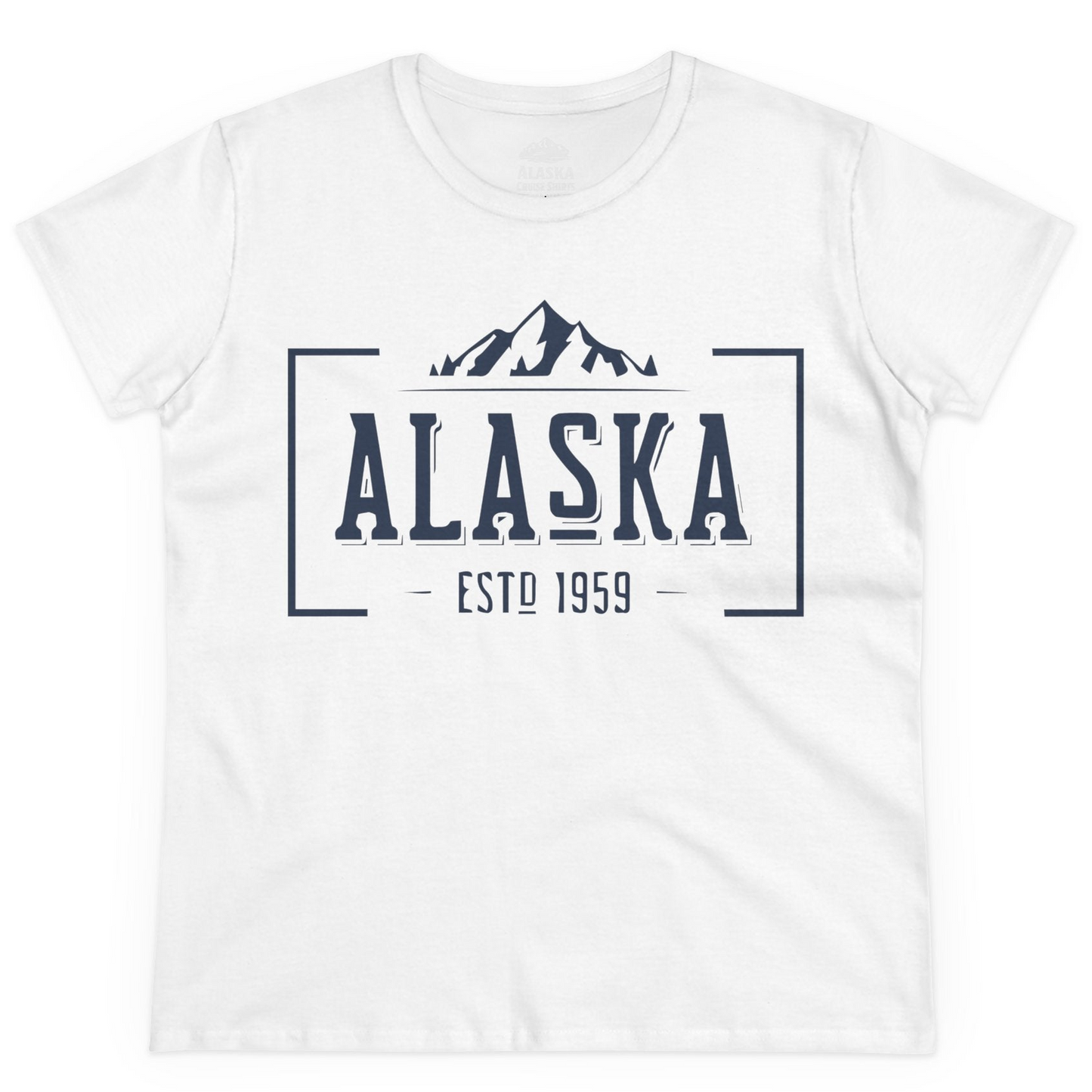 Vintage Alaska Estd 1959 Shirt Ladies T-Shirt – White – Alaska Cruise Shirts