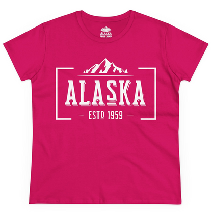 Vintage Alaska Estd 1959 Shirt Ladies T-Shirt – Heliconia – Alaska Cruise Shirts