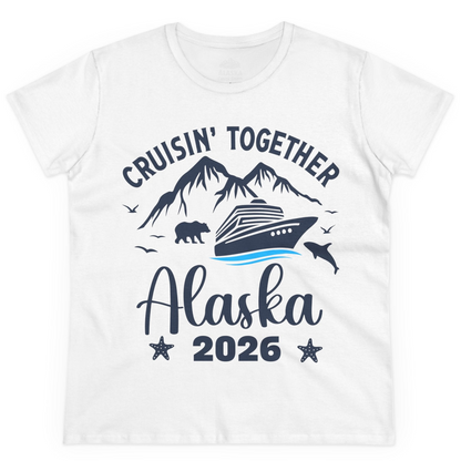 Alaska Cruise Adventure 2026 Shirt Ladies T-Shirt – White – Alaska Cruise Shirts