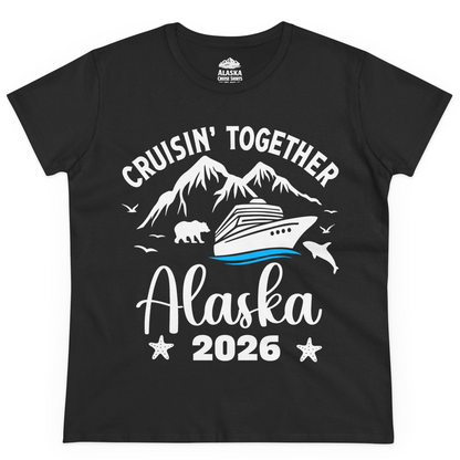 Alaska Cruise Adventure 2026 Shirt Ladies T-Shirt – Black – Alaska Cruise Shirts