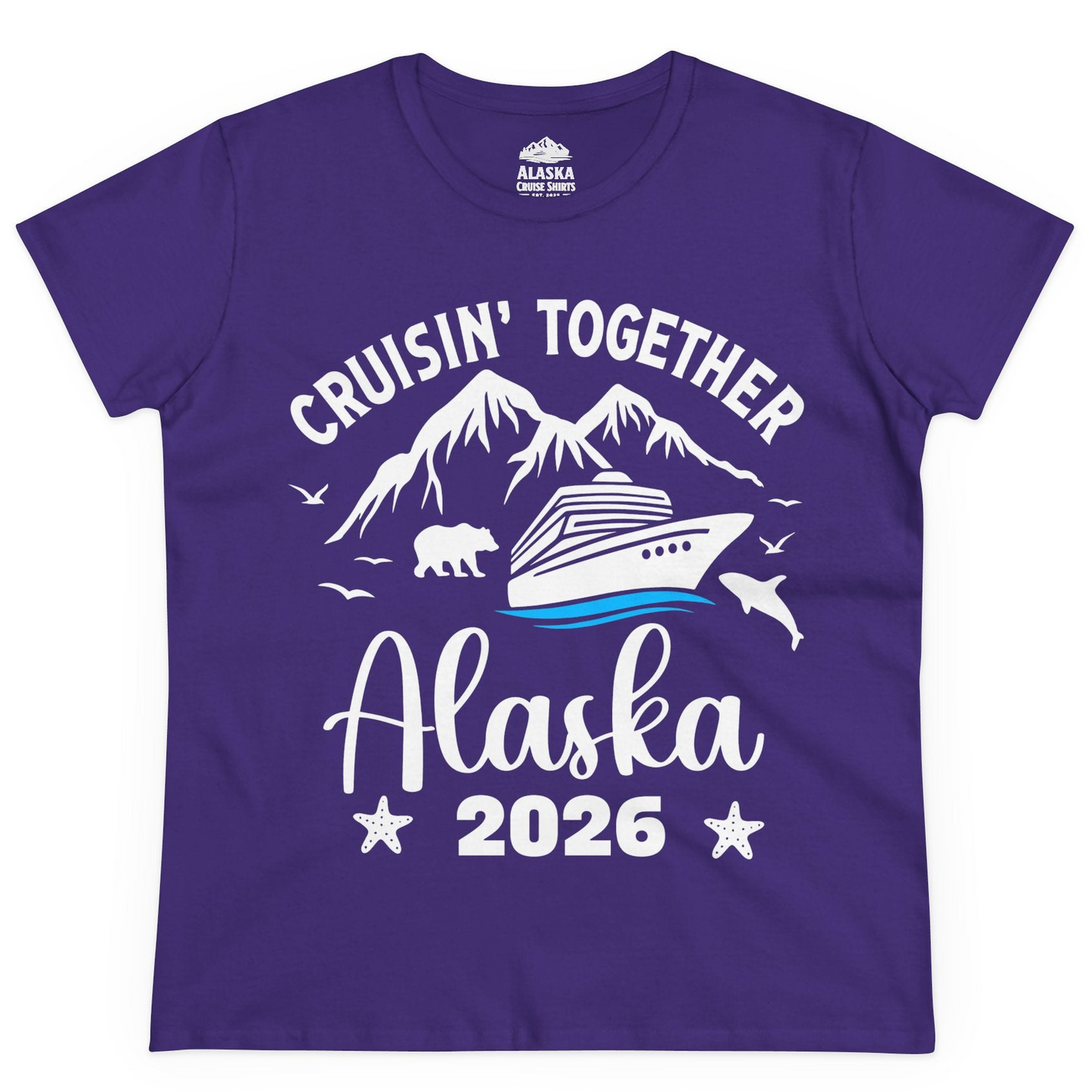 Alaska Cruise Adventure 2026 Shirt Ladies T-Shirt – Purple – Alaska Cruise Shirts
