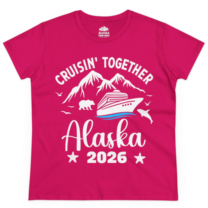 Alaska Cruise Adventure 2026 Shirt Ladies T-Shirt – Heliconia – Alaska Cruise Shirts